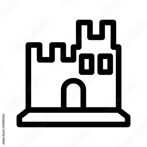 castle icon or logo isolated sign symbol vector illustration - high quality black style vector icons 