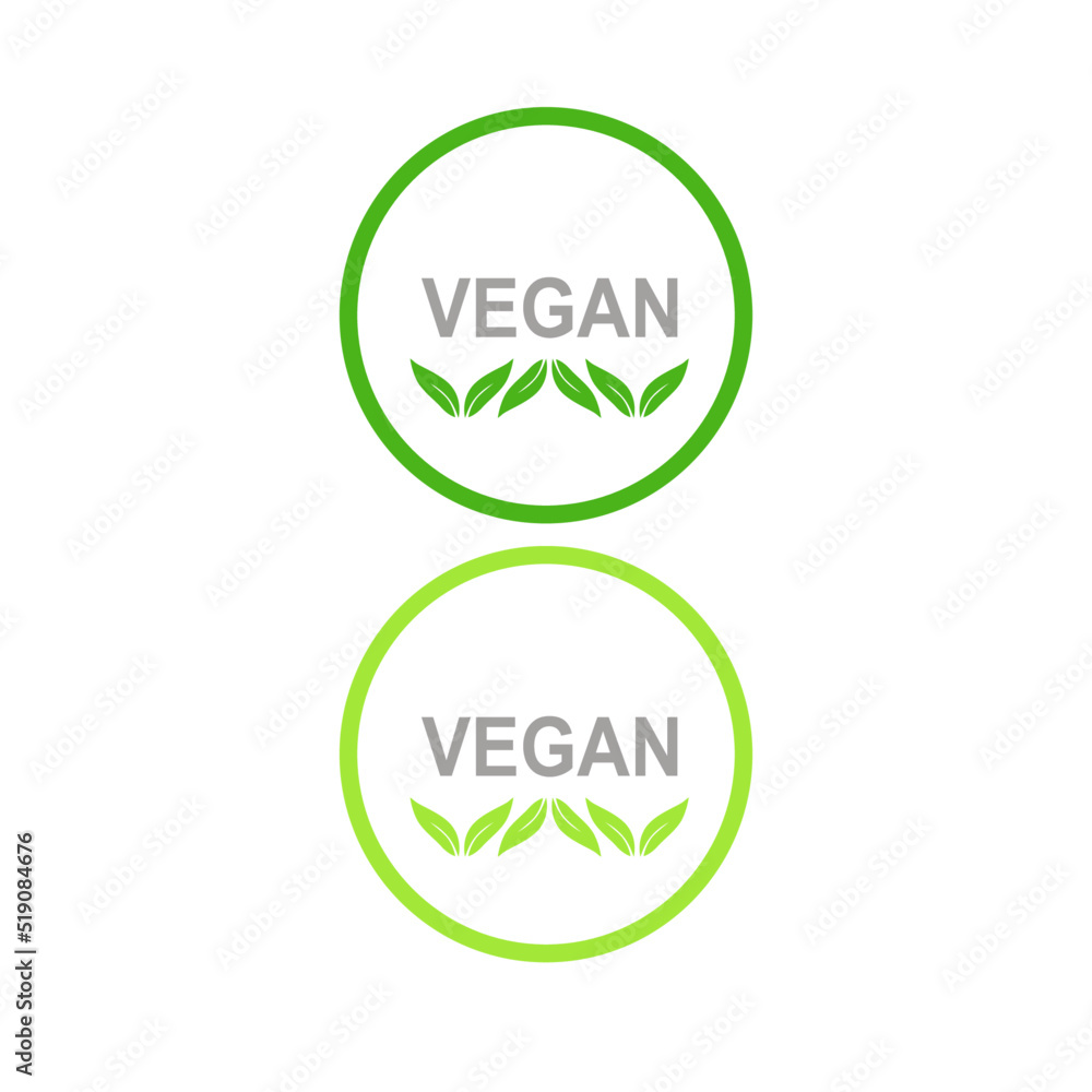 Vegan Product Design Badge isolated On White Vegan Product Design Badge isolated On White