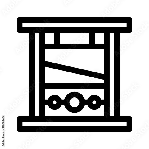 guillotine icon or logo isolated sign symbol vector illustration - high quality black style vector icons
