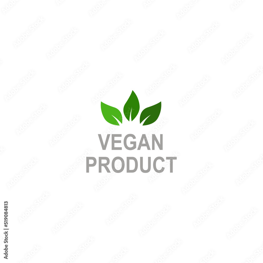 Vegan Product Design Badge isolated On White Vegan Product Design Badge isolated On White
