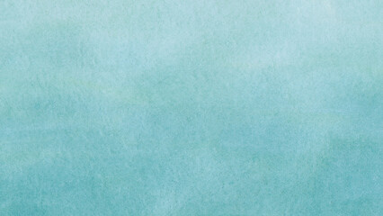 Light blue green abstract pattern. Gradient. Painted watercolor paper texture. Teal color art background with space for design.