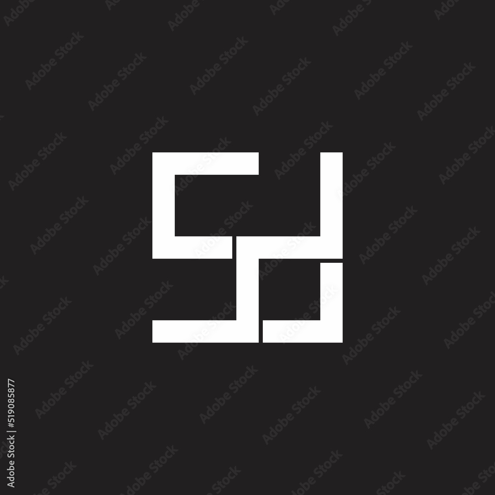 letter sd linked line simple geometric logo vector letter sd linked line simple geometric logo vector