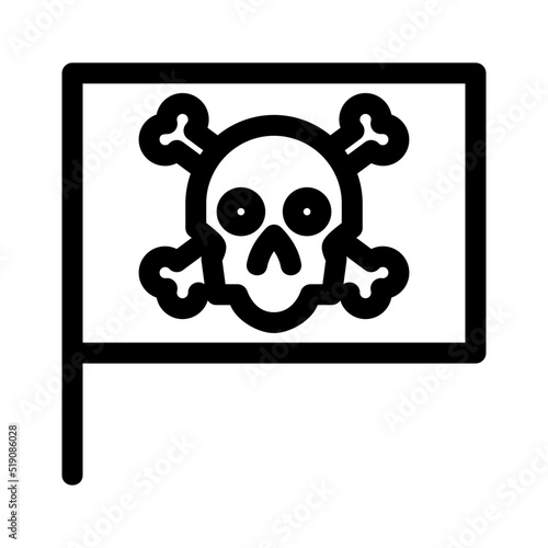 pirate flag icon or logo isolated sign symbol vector illustration - high quality black style vector icons  © EKOSOFIYANTONO