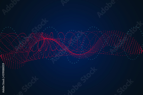 Intersecting glowing laser security beams on a dark background.Art design shine light ray.Laser field.