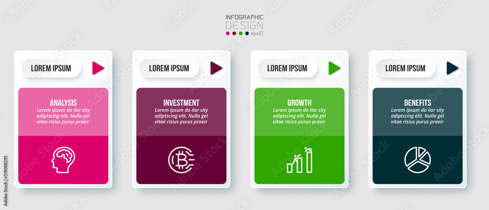 Infographic template business concept with option.
