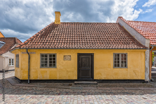 Obraz na plátně Birthplace of Hans Christian Andersen at Odense, Denmark