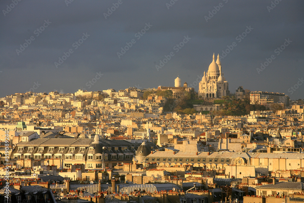 Paris with SacrŽ Coeur basilica