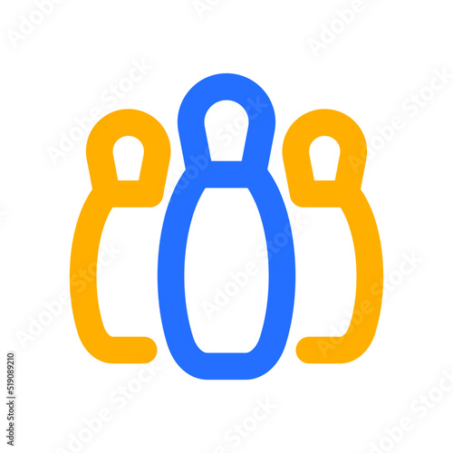 Bowling Icon with Outline Color