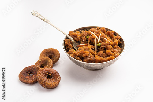 Anjeer ka halwa or Fig sheera or halva photo