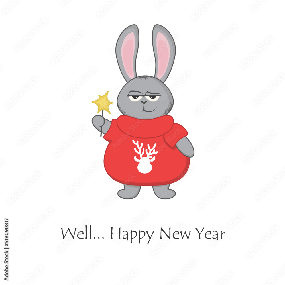 Fototapeta premium rabbit, hare, new year 2023