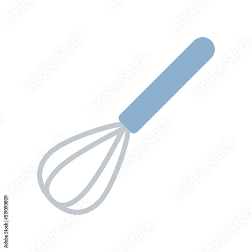 Flat icon whisk isolated on white background. Kitchen utensil. Vector illustration.