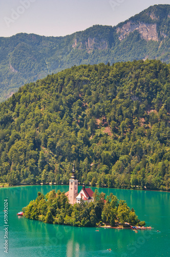 Wallpaper Mural Church of the Assumption, Bled Lake, Slovenia Torontodigital.ca