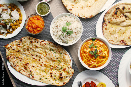 Freshly cooked Indian and other Mediterranean food
