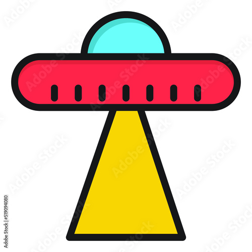 Alien Ship Vector icon which is suitable for commercial work
