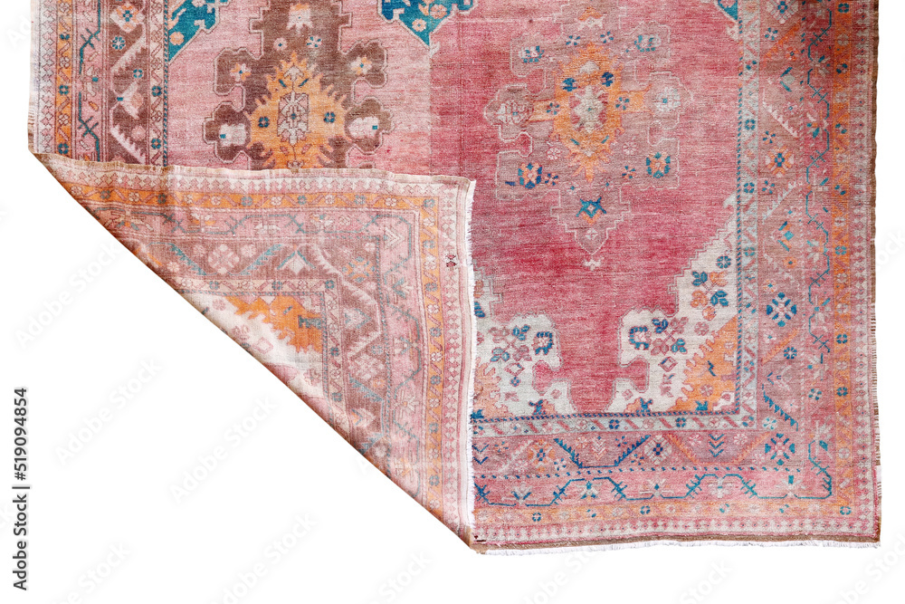 Hand woven antique Turkish carpet Hand woven antique Turkish carpet