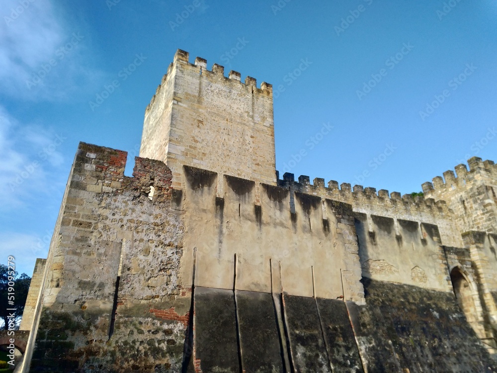 The moorish castle of Saint George located in the portuguese capital city, Lisbon