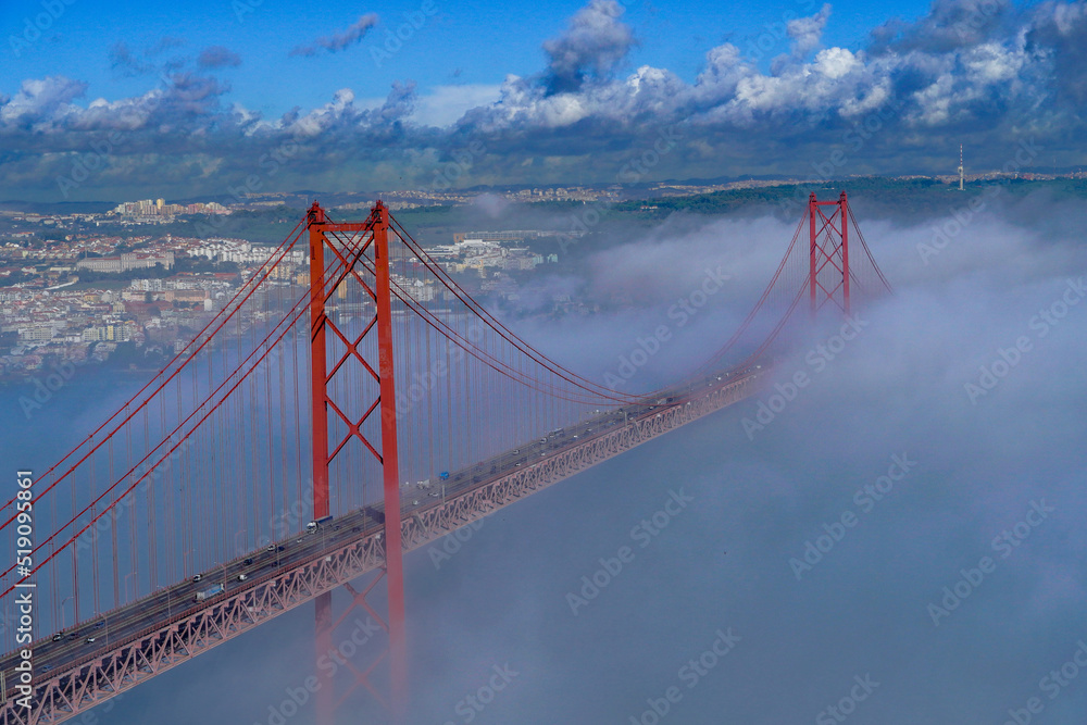 Obraz premium The 25th of april bridge, Lisbon, Portugal