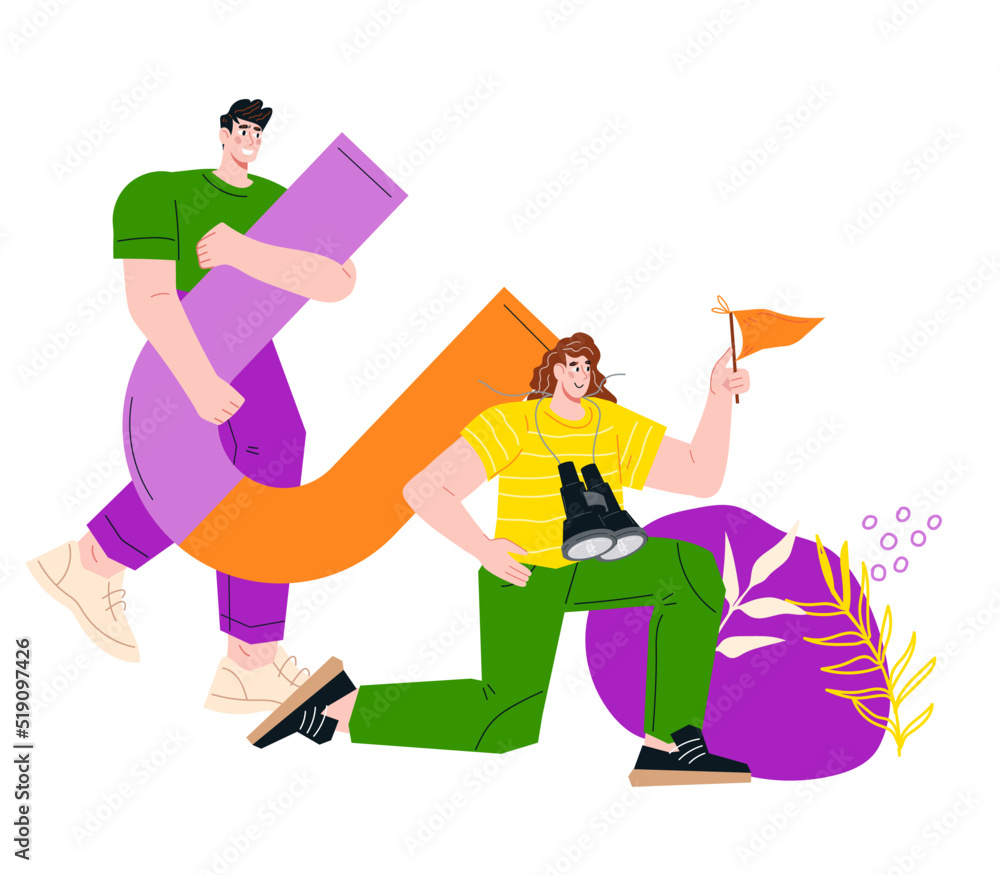 Marketing inbound and customer attraction strategy concept with cartoon characters, flat vector illustration isolated on white background. Business people with magnet. Marketing inbound and customer attraction strategy concept with cartoon characters, flat vector illustration isolated on white background. Business people with magnet.