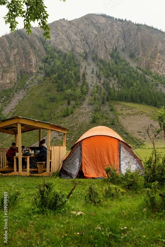 Camping in the mountains 