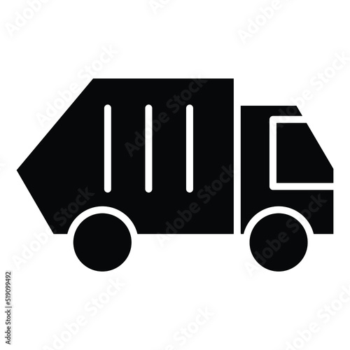 trash truck Vector icon which is suitable for commercial work

