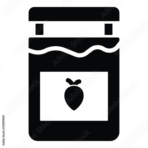 strawberry jam Vector icon which is suitable for commercial work

