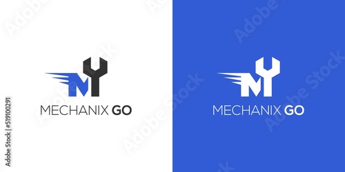 Modern and professional mechanic go logo design 9