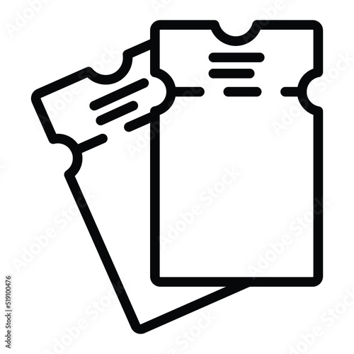Tickets Vector icon which is suitable for commercial work

