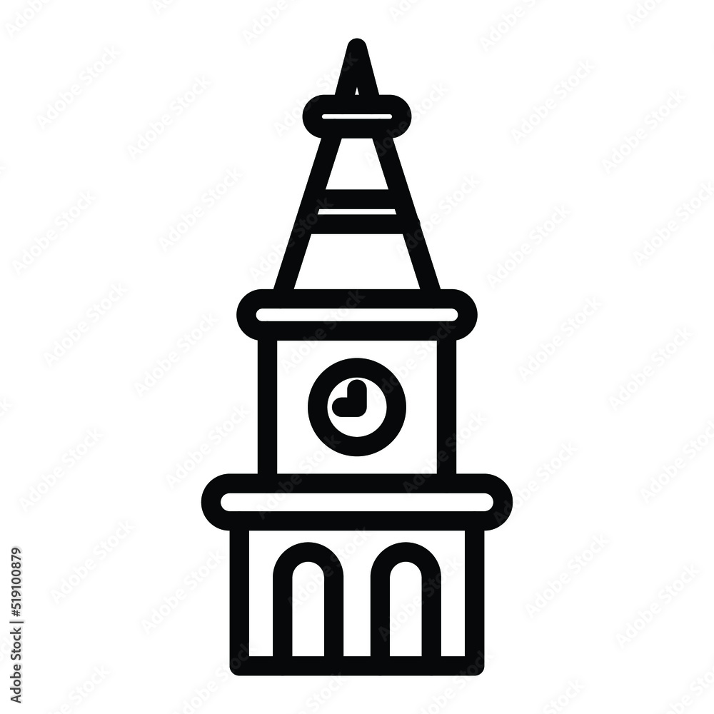 clock tower Vector icon which is suitable for commercial work
