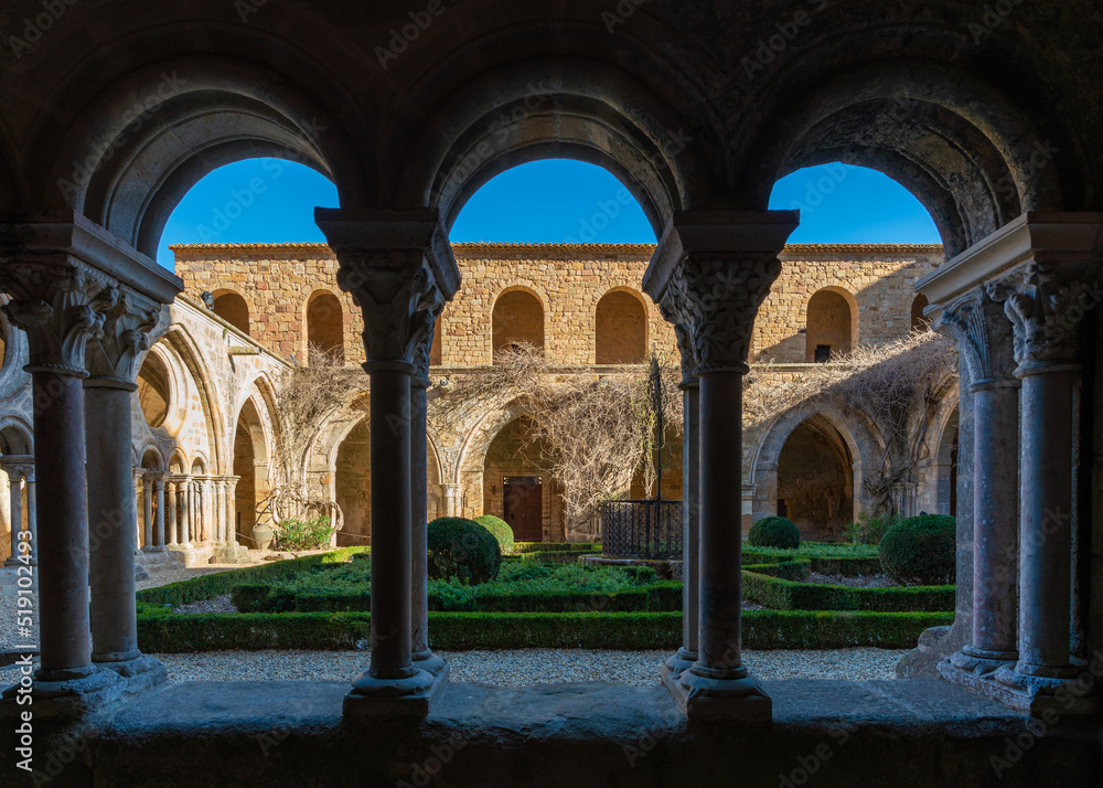 The cloister of the Frontfroide Abbey, France
