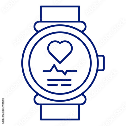 heart watch Vector icon which is suitable for commercial work

