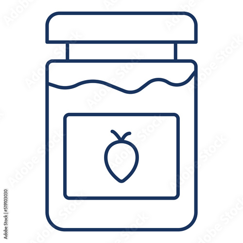 strawberry jam Vector icon which is suitable for commercial work

