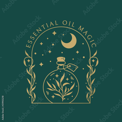 Print op canvas Herbal potion logo template
