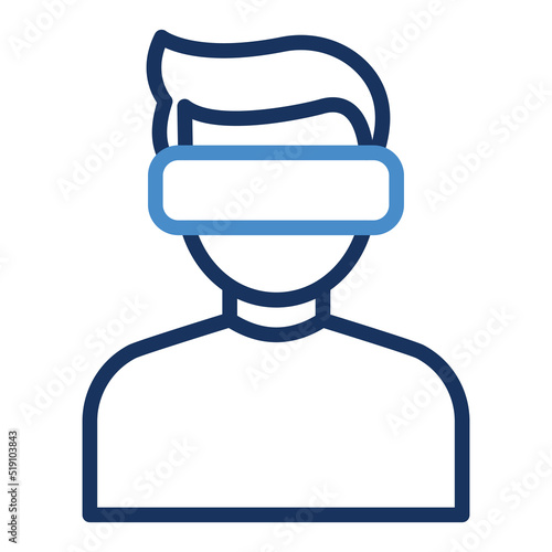 virtual reality Vector icon which is suitable for commercial work

