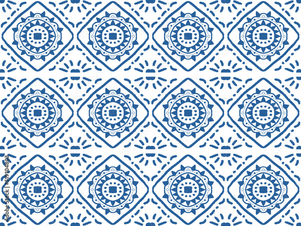 Seamless black and white pattern. Hand painted blue pattern. japanese background texture vector ethnic cloth bohemian fashion endless watercolor texture african carpet