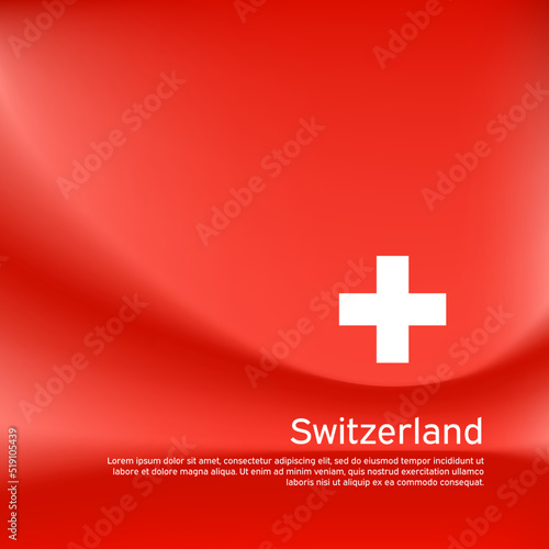 Switzerland flag background. Blurred pattern in the colors of the swiss flag, business booklet. National banner, poster of switzerland. State patriotic cover, flyer. Vector, template design