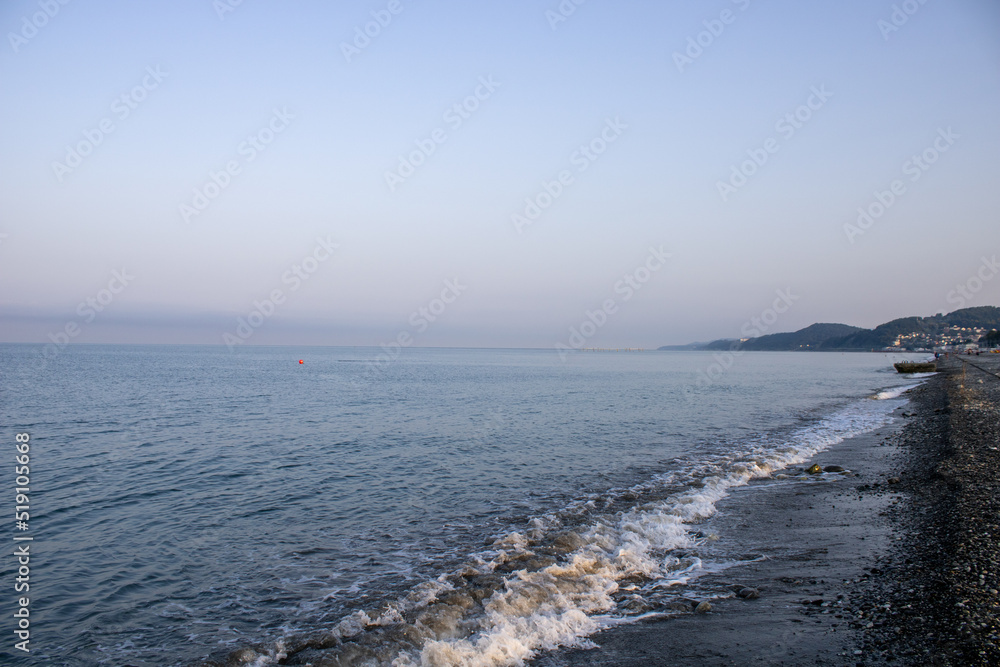 A hot sunny day with the purest sea water on the Black Sea coast