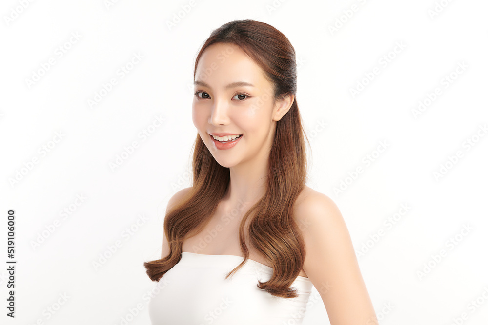 Beautiful young asian woman with clean fresh skin on white background, Face care, Facial treatment, Cosmetology, beauty and spa, Asian women portrait. Beautiful young asian woman with clean fresh skin on white background, Face care, Facial treatment, Cosmetology, beauty and spa, Asian women portrait.