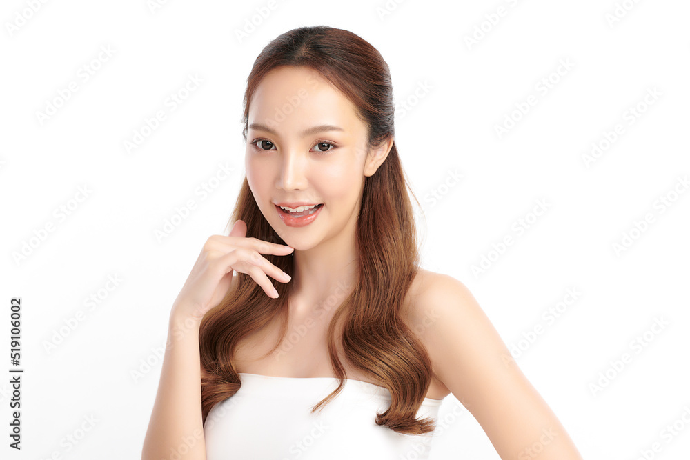 Beautiful young asian woman with clean fresh skin on white background, Face care, Facial treatment, Cosmetology, beauty and spa, Asian women portrait. Beautiful young asian woman with clean fresh skin on white background, Face care, Facial treatment, Cosmetology, beauty and spa, Asian women portrait.