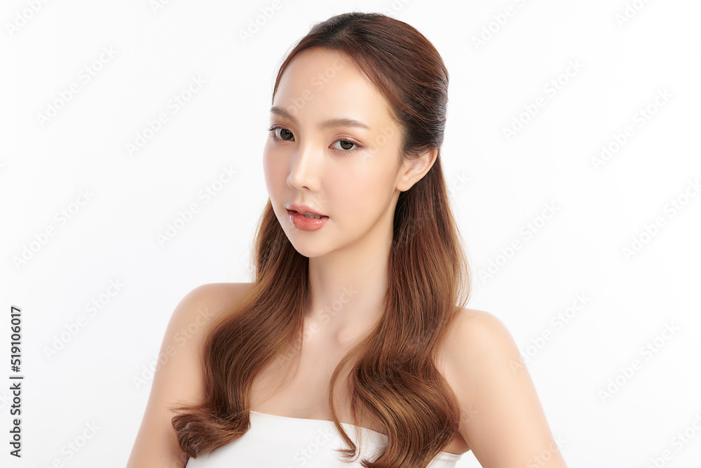 Beautiful young asian woman with clean fresh skin on white background, Face care, Facial treatment, Cosmetology, beauty and spa, Asian women portrait. Beautiful young asian woman with clean fresh skin on white background, Face care, Facial treatment, Cosmetology, beauty and spa, Asian women portrait.