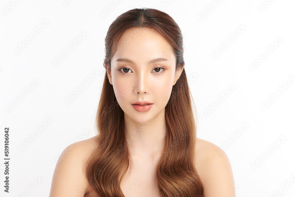 Beautiful young asian woman with clean fresh skin on white background, Face care, Facial treatment, Cosmetology, beauty and spa, Asian women portrait. Beautiful young asian woman with clean fresh skin on white background, Face care, Facial treatment, Cosmetology, beauty and spa, Asian women portrait.