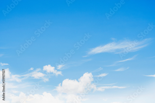blue sky white clouds sunlight natural beauty