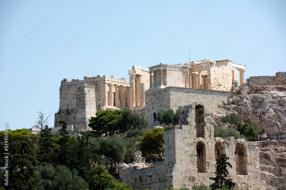 The Acropolis of Athens, Greece, with the Parthenon Temple. Morning view