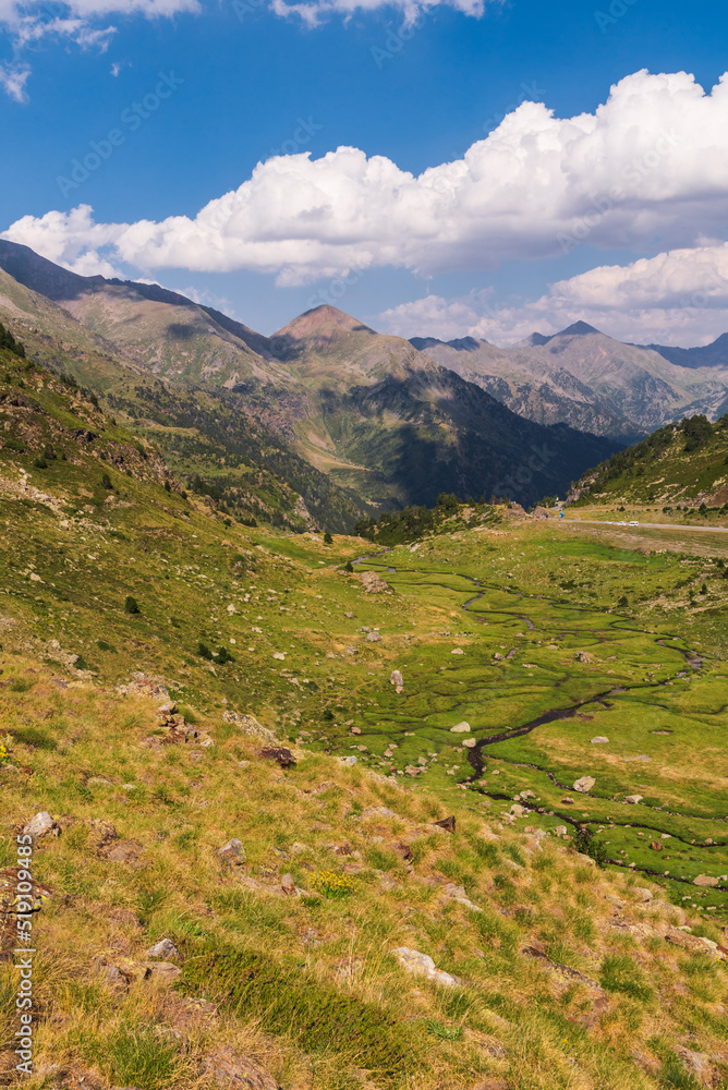 Andorra lakes on Tristaina scenic view