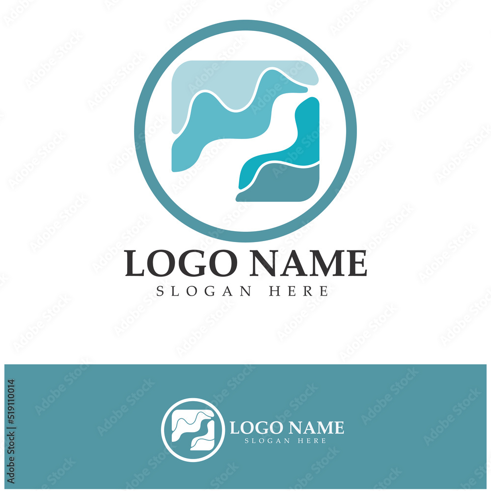 River Logo vector icon illustration design template River Logo vector icon illustration design template