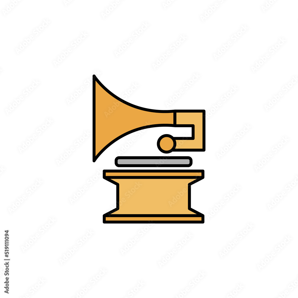 gramophone line icon. Elements of wedding illustration icons. Signs ...