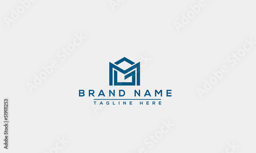 Logo design letter GM . Elegant modern. Vector template.