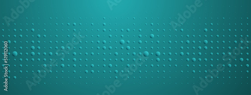 Abstract background in turquoise colors made of big and small dots