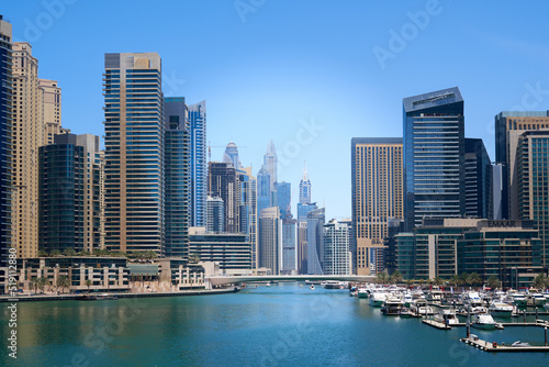 architectural landscape at Dubai Marina in the United Arab Emirates © Igor