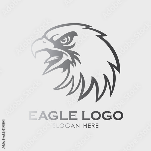 Eagle Head Logo Design Esports Sport Team Mascot Template Vector