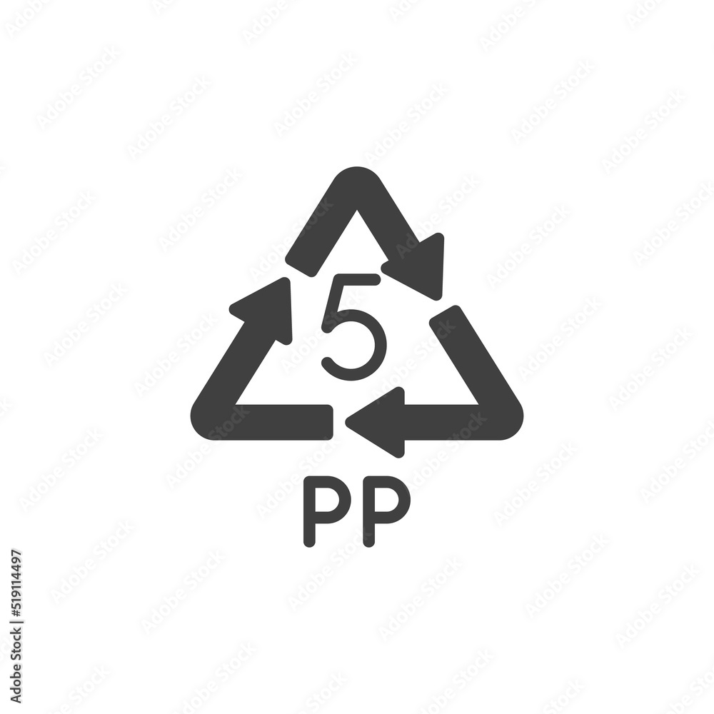 PP plastic vector icon